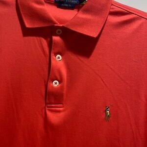 Ralph Lauren Men's Polo Shirt in Bold Red